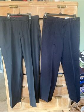 Dark blue Docker pants and Louis Raphael Navy Dress Pants